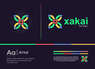 Xakai logo brand brand identity colorful community design graphicdesign logo logo mark logotype modern logo multicolor team logo xakai