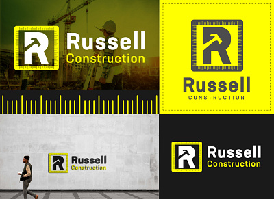 Russell Construction Logo (unused for sale) brand brand identity branding construction construction company construction logo construction website design graphicdesign logo logo mark logotype modern logo trending