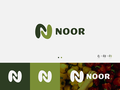 Logo Design Noor A Grocery Shop brand brand identity branding design ecommerce graphicdesign green grocery grocery app grocery store letter n letter n logo logo logo mark logodesign logotype nature organic logo organic shapes trending