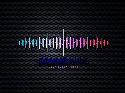 SOUND Wave Logo 2d 2d art ai art color design illustration logo typography vector