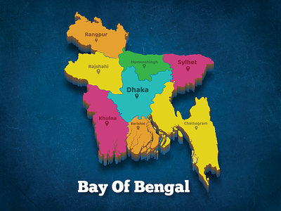 Map Of Bangladesh 2d 3d 3d art 3d artist ai art branding color design illustration typography vector