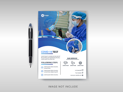 Healthcare flyer 2d art color covid19 design designs dribble flyer flyer design illustration logo vector