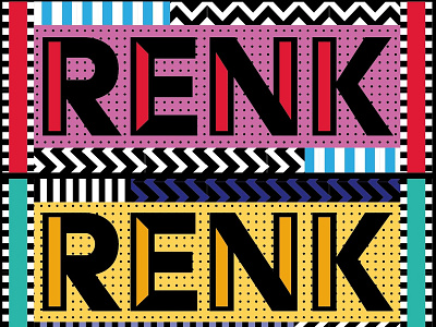 Renk Renk Poster Design Process colour palette illustrator pattern poster design