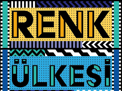 Renk Renk Poster Design Process colour palette illustrator poster design typography vector