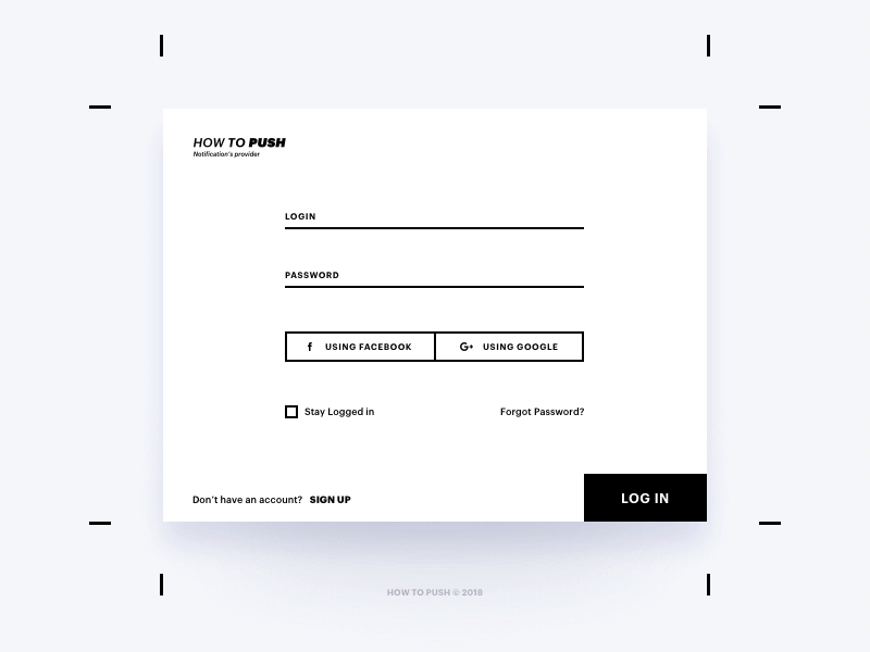 ✉️ Notification’s Provider Login animation interaction login minimalism reset password sign in ui web design