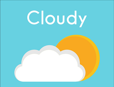 Weather icon - cloudy graphic design icon icon design