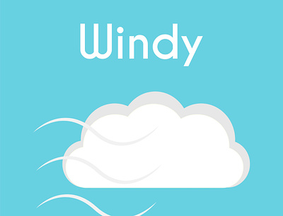 Weather icon - windy icon icon design weather icon