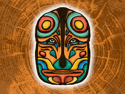 Tribal Mask Illustration