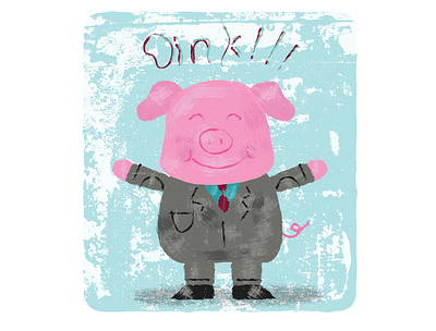 Pigrepreneur adobe adobe illustrator design entrepreneur illustration oink organic organic art pig piggy pink vector