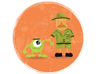 Mike Wazowski and Safari man