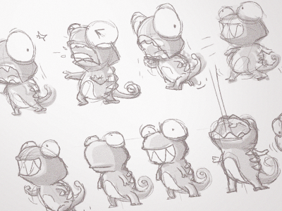 Sketch Candymeleon iOS game candymeleon chameleon character draft game ios sketch