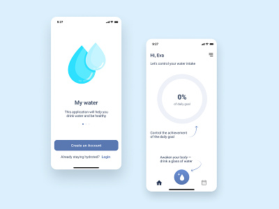 Water control app app design mobile watter