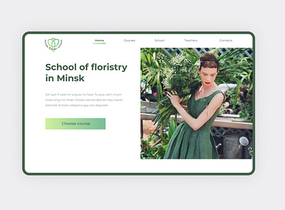 Minsk flower school prototype courses design floristry flower prototype school web