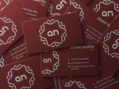 Modern Scattered Business Card Mockup