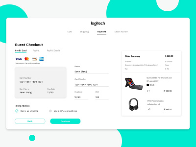 Logitech_Checkout Page checkout page dailui002 dailyui ui ux visual design