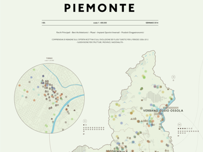 Piedmont map - detail cartography chart data data visualization icon info infographic information map texture type typography