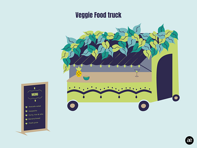 Delicious veggie food truck