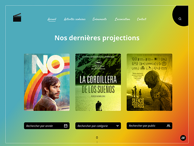 Redesign | movie association homepage colorful colors design figma gradient graphic design homepage layout minimal movie redesign ui ui design ui ux ux web web design webdesign website website design