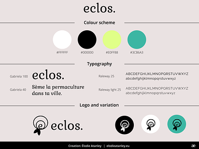 Branding style guide | eclos mag. brand design brand identity brand style brand style guide branding design ecology figma graphic graphic design logo logo design logo design concept logotype magazine magazine design minimal style guide ui web