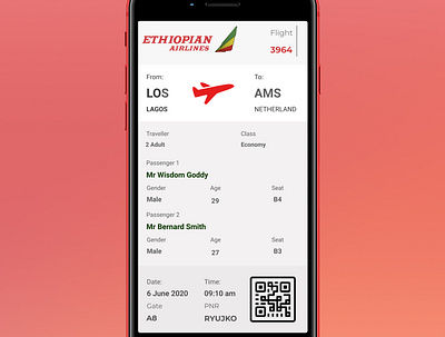 Day024 dailyui Boarding pass app dailyui day024 design ui uidesign