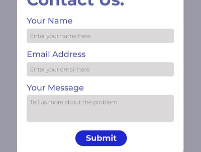 Day028 dailyui contact us form app dailyui design ui uidesign