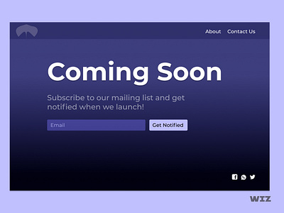 DAY048 DailyUI Coming Soon coming soon page daily ui dailyui design ui uidesign web