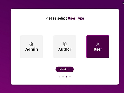 Day064 DailyUI Select User Type