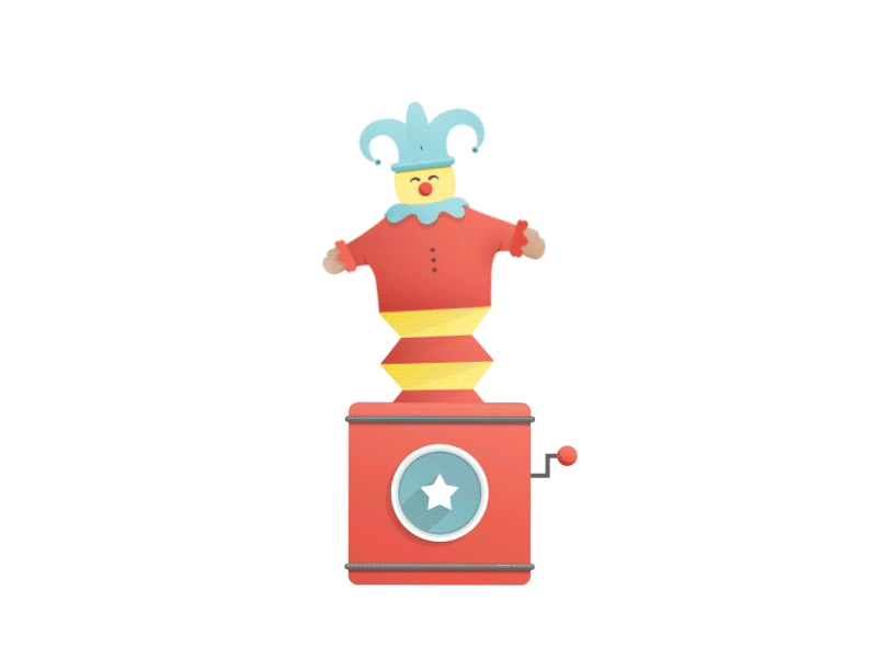 Jack in The Box animation clown gif illustration jack in the box motion
