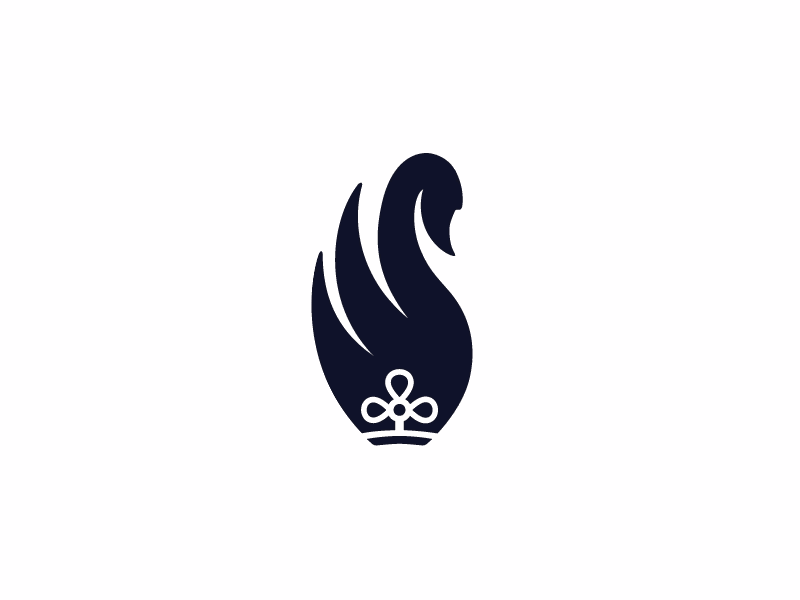 Swan Mark animation branding circles crest crown emblem logo mark process swan