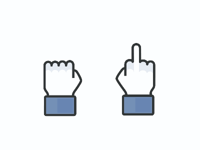 Wiiiiinding Up animation facebook finger flipping the bird gif sticker