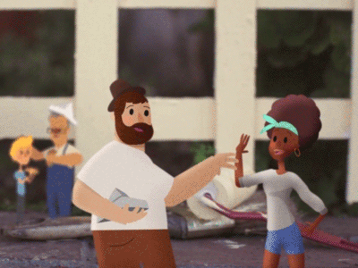 Slapping Dat Skin! 2d animation gif high five