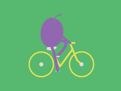 Plum on a bike. That's normal right? 2d animation bike biking gif plum