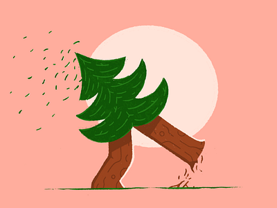 If a tree walks in the forest, did it even tree? illustration nature tree walk
