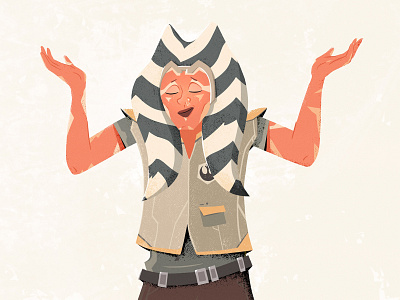 Ahsoka ahsoka character illustration meh rebellion shrug star wars