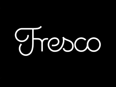 Fresco black branding identity lettering logo logotype minimal news type typography white wordmark