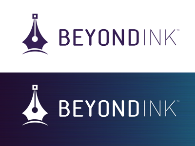 BeyondInk™ blog blue branding brushed colour design graphicdesigner icon illustration light blue logo logodesigner luke mark metal purple ritchie symbol trademark tutorial typography vector web