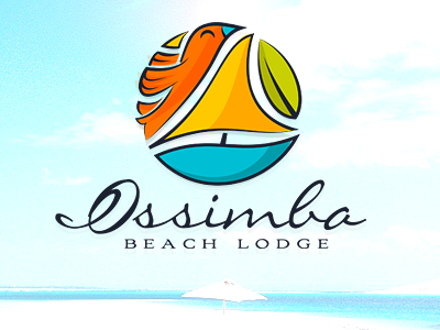 Ossimba Beach Lodge V.2 blue branding darkblue design graphicdesigner green illustration logo logodesigner luke orange ritchie trademark typography vector yellow