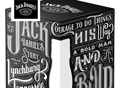 Jack black branding icon illustration jackdaniels lettering packaging print type typography whiskey white