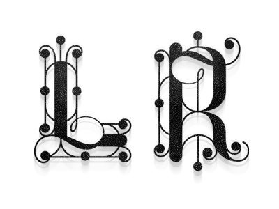 Decoratype alphabet black design illustration lettering texture type typography vector white