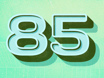 '85 1985 blue custom design font green illustration lettering texture type typography vector