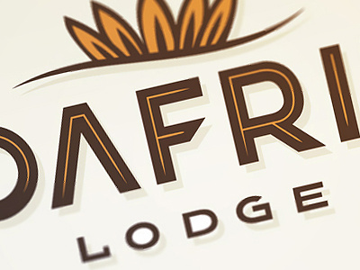 MoAfrika Lodge africa branding brown custom design gold illustration lettering lodge logo orange texture type typography vector