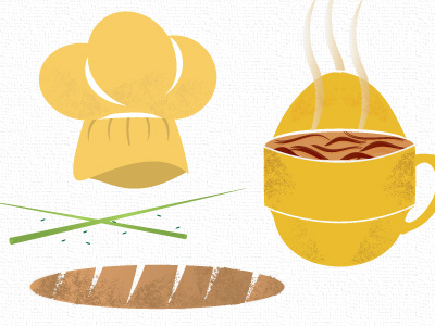 Bakery graphics branding bread brown canvas coffee design green hat illustration leaks logo vector white yellow
