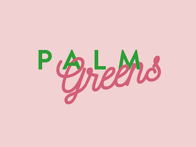 Palms Greens branding calligraphy logo