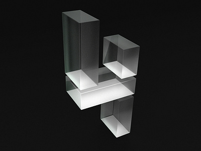 four out of glass c4d cinema 4d four glass number textures