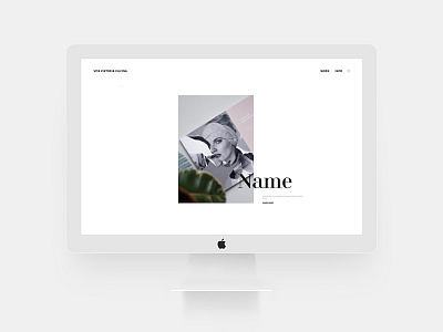 First screen of my new website clean fashion modules typography ui website white