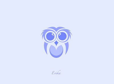 Premade Owl Logo animal blue branding design flat icon identity illustration logo owl