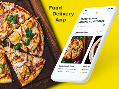 Food Delivery App design interface minimal mobile ui ux