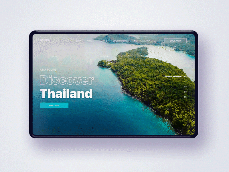 Travel website concept