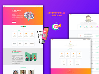 Website Presentation - SODA France adobe photoshop adobe xd adobexd community design gradient gradients illustration orange orange gradient purple purple gradient template ui uidesign ux webdesign webdesigner website yellow