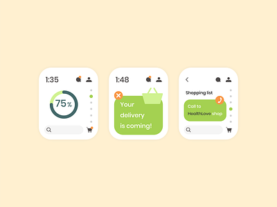 Healthy food/ health/ activity app. app design icons product design ui design ux design